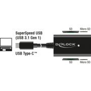 DeLOCK-91740-USB-3-0-3-1-Gen-1-Type-C-Zwart-geheugenkaartlezer