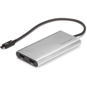 StarTech.com Thunderbolt 3 naar 2x HDMI adapter 4K 60Hz Mac en Windows compatibel