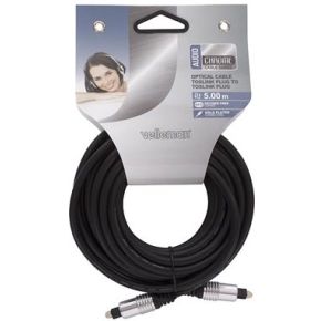 Velleman Optische Kabel Toslink Plug Naar Standaard 5 M M M Verguld velleman kopen in de aanbieding