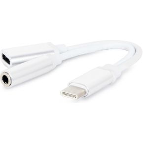 Gembird Cca Uc35F 02 W Usb 31 Type C 35 Mm 20 Wit Kabeladapterverloopstukje gembird kopen in de aanbieding