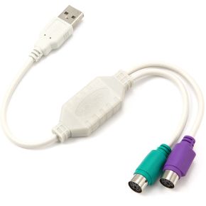 Gembird UAPS12 USB PS/2 Wit kabeladapter/verloopstukje