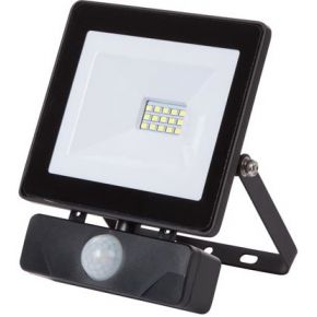 Perel Led Schijnwerper Voor Buitenshuis 10 W Neutraalwit Zwart Pir perel kopen in de aanbieding