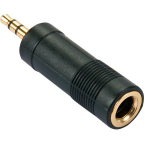 Lindy 35621 3.5mm 6.3mm Zwart kabeladapter/verloopstukje