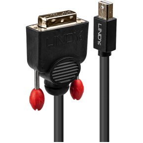 Lindy 41950 Mini DisplayPort DVI-D Zwart kabeladapter/verloopstukje