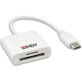 Lindy 43185 USB 3.0 (3.1 Gen 1) Type-C Wit geheugenkaartlezer
