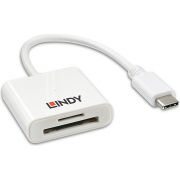 Lindy 43185 USB 3.0 (3.1 Gen 1) Type-C Wit geheugenkaartlezer