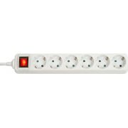 Lindy 73103 Binnen 6AC outlet(s) Wit power uitbreiding