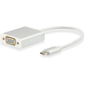Equip 133451 USB Type C VGA Wit kabeladapter/verloopstukje