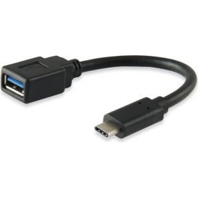 Equip 133455 0.15m USB Type C USB Type A Zwart USB-kabel