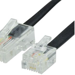 Valueline Telefoonkabel Rj12 6P6C Male Rj45 8P6C 300 M Zwart valueline kopen in de aanbieding