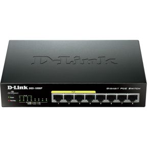 D-Link 8 port Gigabit DGS-1008P netwerk switch