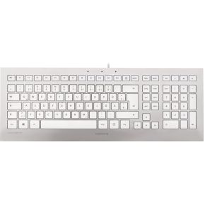 Cherry Strait 30 Usb Amerikaans Engels Zilver Wit Toetsenbord cherry kopen in de aanbieding