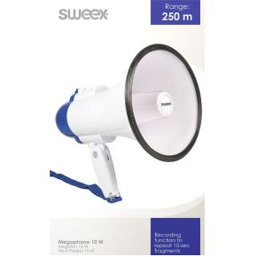 Sweex Megafoon Ingebouwde Microfoon Witblauw sweex kopen in de aanbieding