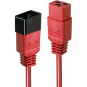 Lindy-30125-3m-C20-stekker-C19-stekker-Zwart-Rood-electriciteitssnoer