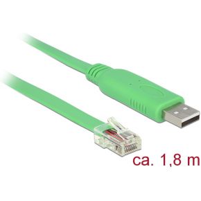 DeLOCK 62960 USB 2.0 RS-232 Groen kabeladapter/verloopstukje