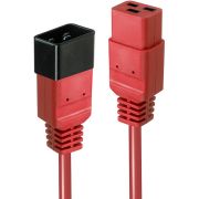 Lindy-30123-1m-C20-stekker-C19-stekker-Zwart-Rood-electriciteitssnoer
