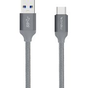 nevox 1480 2m USB A USB C Grijs USB-kabel