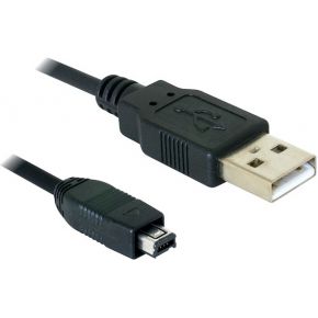 Delock 82208 Kabel USB-B mini 4-pin Hirose male naar USB-A male 1,5 m