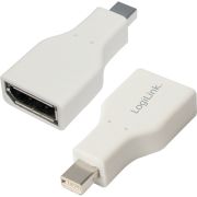 LogiLink CV0110 Mini Displayport DisplayPort Grijs kabeladapter/verloopstukje