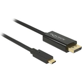 Delock 85255 Kabel USB Type-C™ male > DisplayPort male (DP Alt Mode) 4K 60 Hz 1 m zwart