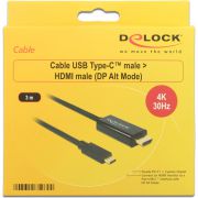 DeLOCK-85260-3m-USB-C-HDMI-Zwart-video-kabel-adapter