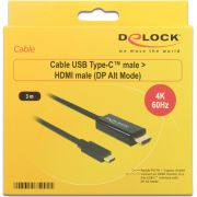 DeLOCK-85292-3m-USB-C-HDMI-Zwart-video-kabel-adapter