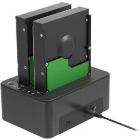 Sharkoon Quickport Duo Usb 31 31 Gen 2 Type C Zwart sharkoon kopen in de aanbieding