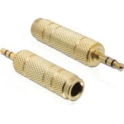 Delock 65360 Adapter Stereostekker 3,5 mm 3-polig > Stereo-jack 6,35 mm 3-polig metaal