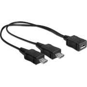 Delock 65440 Kabel USB micro-B female > 2 x USB micro-B male 20cm