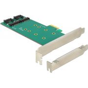 DeLOCK-89473-2x-67-pin-M-2-key-B-2x-SATA-7-pin-Intern-SATA-interfacekaart-adapter
