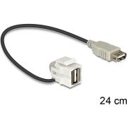 DeLOCK 86327 USB 2.0 A USB 2.0 A Zwart kabeladapter/verloopstukje
