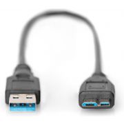 Digitus-AK-300117-003-S-0-25m-USB-A-Micro-USB-B-Mannelijk-Mannelijk-Zwart-USB-kabel