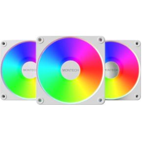 Montech GF120 V2 PWM ARGB 120mm Wit 3-Pack