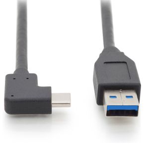 ASSMANN Electronic AK-300147-010-S 1m USB C USB A Mannelijk Mannelijk Zwart USB-kabel