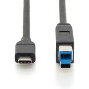 ASSMANN-Electronic-AK-300149-010-S-1m-USB-C-USB-B-Mannelijk-Mannelijk-Zwart-USB-kabel