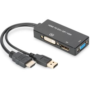 ASSMANN Electronic AK-330403-002-S HDMI, DP DVI, DVI-D Zwart kabeladapter/verloopstukje