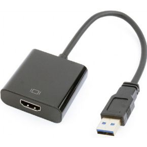 Gembird A-USB3-HDMI-02 USB HDMI Zwart kabeladapter/verloopstukje