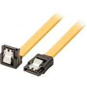 Valueline SATA-kabel 6Gbps 1,0m geel haaks met latch