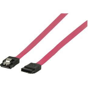 Valueline Sata Kabel 15Gbps 05M Rood Met Latch valueline kopen in de aanbieding