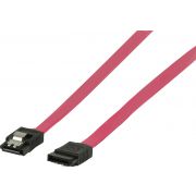 Valueline SATA-kabel 1.5Gbps 0,5m rood met latch