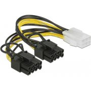 Delock 85452 PCI Express voedingskabel 6-pins female > 2 x 8-pins male 15cm