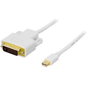Deltaco Dp Dvi101 1M Mini Displayport Dvi D Wit Video Kabel Adapter deltaco kopen in de aanbieding