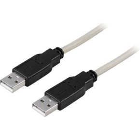 Deltaco USB2-10 5m USB A USB A Mannelijk Mannelijk USB-kabel