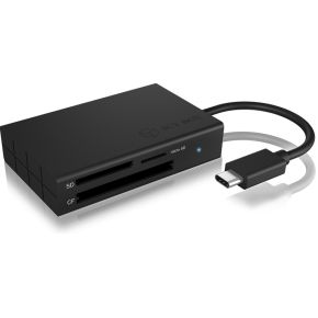 Icy Box Ib Cr401 C3 Usb 30 31 Gen 1 Type C Zwart Geheugenkaartlezer icy box kopen in de aanbieding