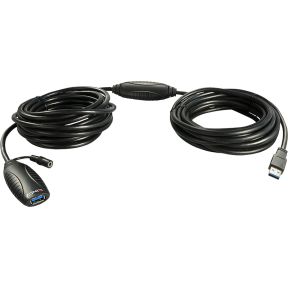 Lindy 43099 15m USB A USB A Mannelijk Vrouwelijk Zwart USB-kabel