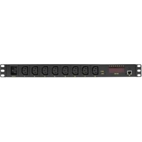 LogiLink PDU8P01 8AC-uitgang(en) 1U Zwart energiedistributie.