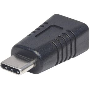 Manhattan 354660 USB C USB Micro-B Zwart kabeladapter/verloopstukje