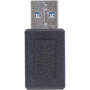 Manhattan-354714-USB-A-USB-C-Zwart-kabeladapter-verloopstukje