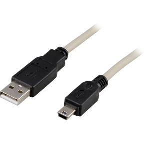 Deltaco Usb 20 Cable Amini B 1M 1M A Mini B Mannelijk Kabel deltaco kopen in de aanbieding