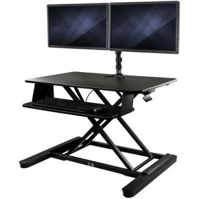 Startechcom Dual Monitor Zit Sta Werkplek Bureau Converter 89 Cm Breed Werkblad startech kopen in de aanbieding